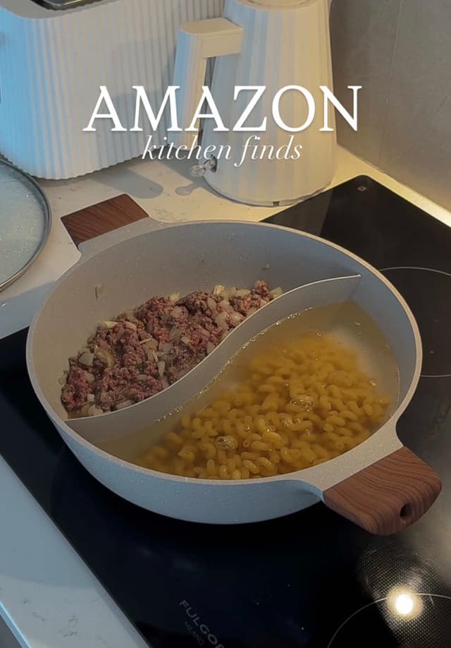 Link in bio 🔗 Comment “cooking” to get the link! This divided pot lets you cook two meals at once, saving time, space, and cleanup! 🍳✨ Meal prep and weeknight dinners just got way easier and faster! #dividedpot #kitchenessentials #cookingtips #homefinds #KitchenHacks #easymeals #amazonmusthaves #amazonhome #amazonfinds #CookingHacks #creatorsearchinsights 