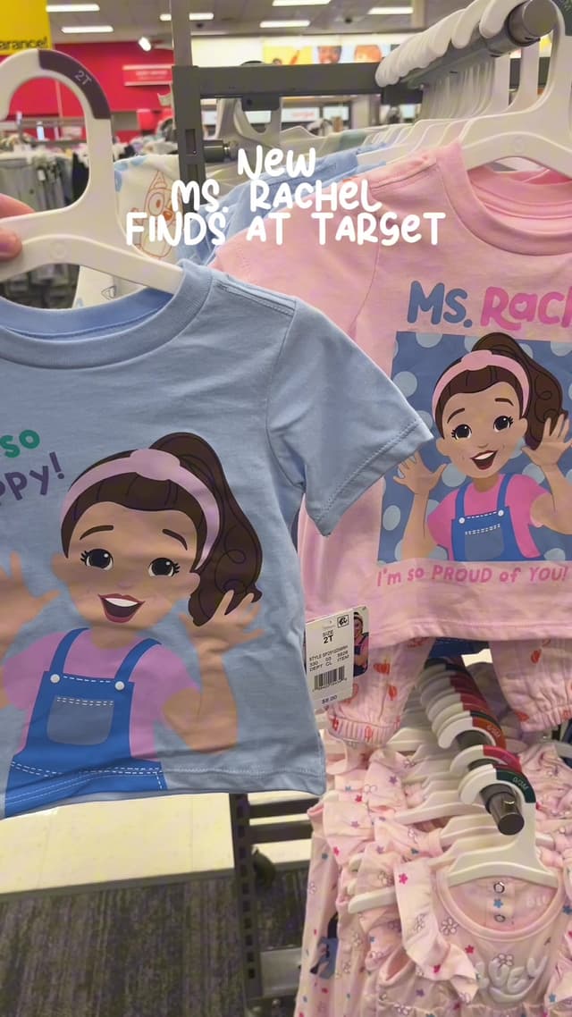 NEW Ms. Rachel finds at Target! 💖 the shirts are too cute 🥹 #msrachel #msrachelsongforlittes #targetfinds #toddlerfinds #toddlerlife #toddlermom #momlife #shopwithme #shopwithmeattarget #targettok #trending