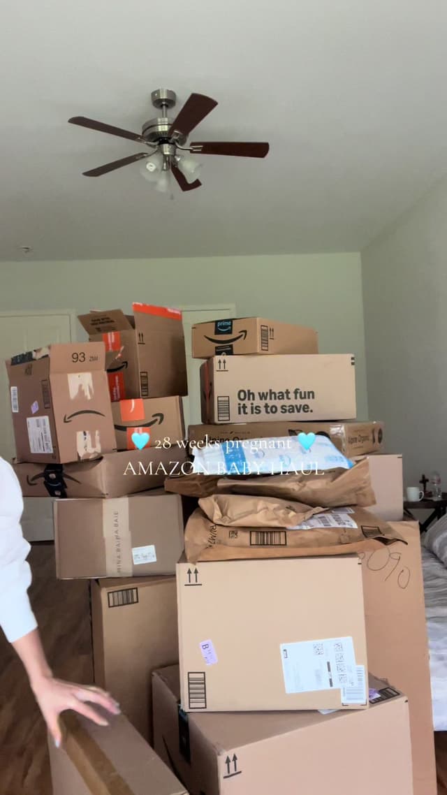 What I’ve purchased so far 🩵🫰🏻 #pregnancy #pregnancytiktok #babyhaul #babytiktok #amazonhaul #amazonbabyfinds #pregnancyjourney #fyp #unboxingvideo